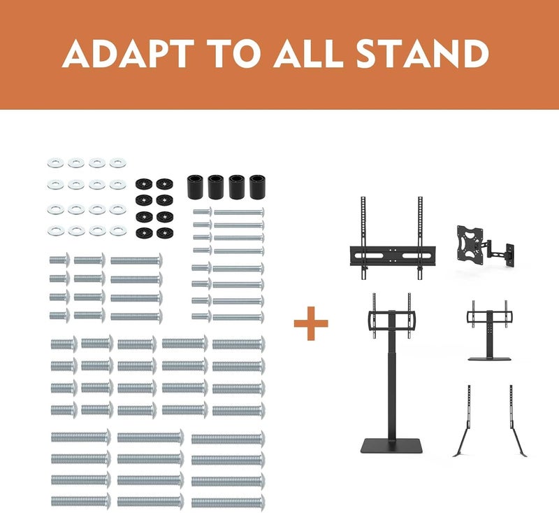 Hemudu TV Mount Screws Universal TV Installation Hardware Kit Includes M4 M5 M6 M8 Sets Screws and Spacers for Vizio, LG, TCL, Sony, Sharp, Philips, Panasonic & More Up to 100" HTA002 - Image 4